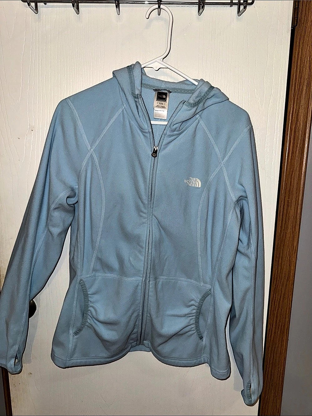The North Face Blue Full-Zip Hooded Jacket Size XL